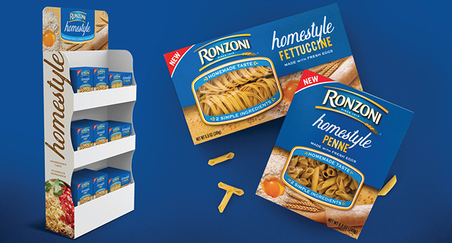 Ronzoni Homestyle Pasta Packaging and Point of Sale